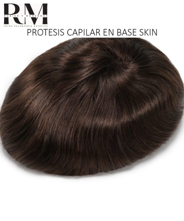 Prótesis Capilar de Pelo Natural  Base Skin - Imagen 2