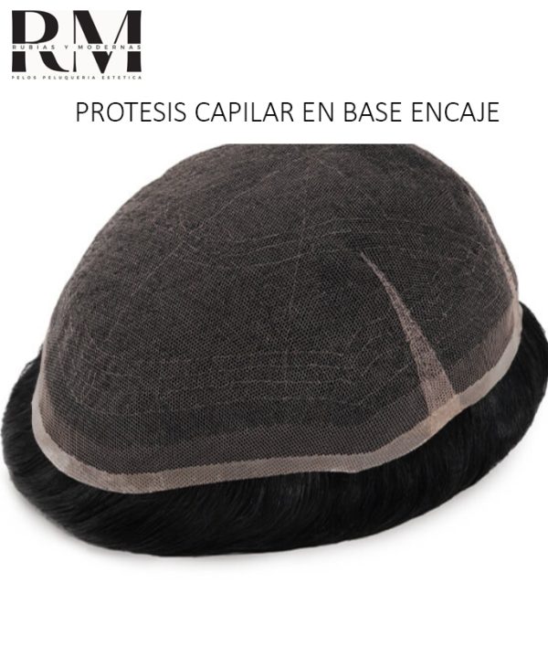 Prótesis Capilar de Pelo 100% Natural  Base Encaje