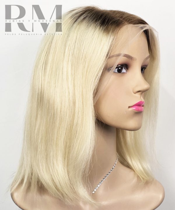 Peluca Natural Rubia Full Lace front degrades - Imagen 3