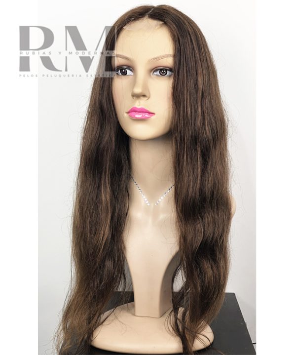 Peluca Natural Fabricada Pelo Humano Virgen de personas 70 cms color Natural