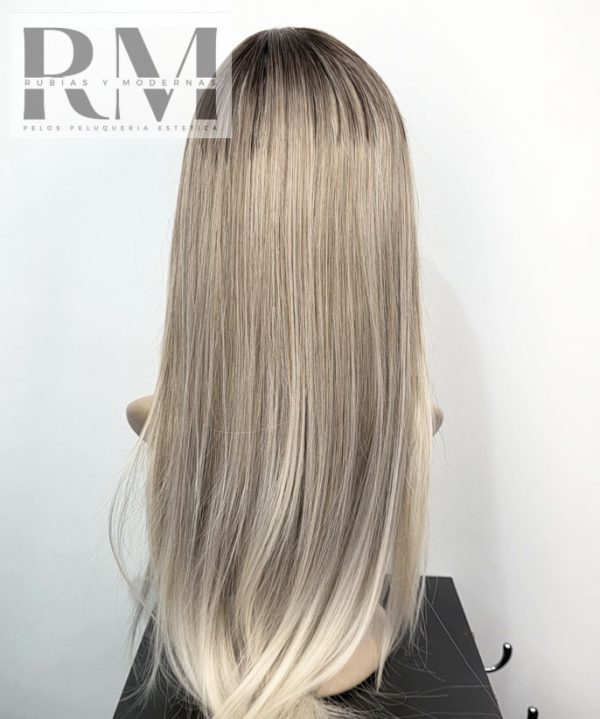 PELUCA SINTÉTICA EXTRA LARGA RUBIA CON BALAYAGE KANEKALON - Imagen 4